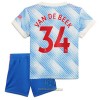 Maglia ufficiale Manchester United Donny Van De Beek 34 Trasferta 2021-22 per Bambino